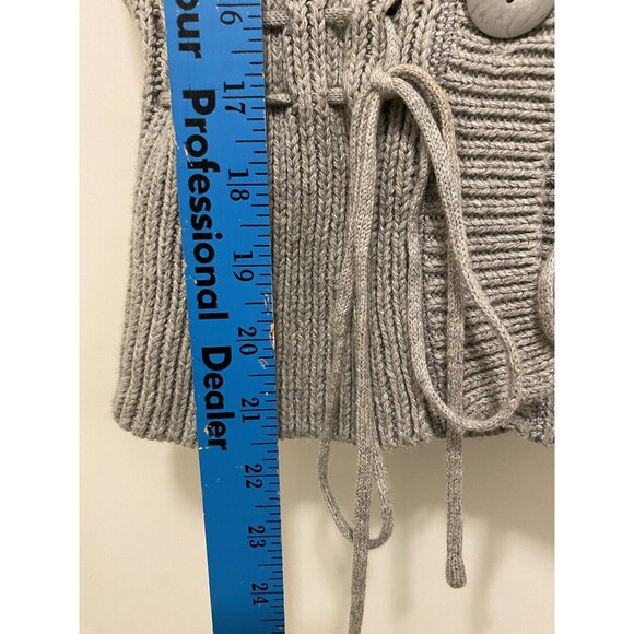 Y2K Style NWT Hollister Cable Knit 3/4 Length Sleeve Grey Cardigan Size Large - Picture 8 of 9